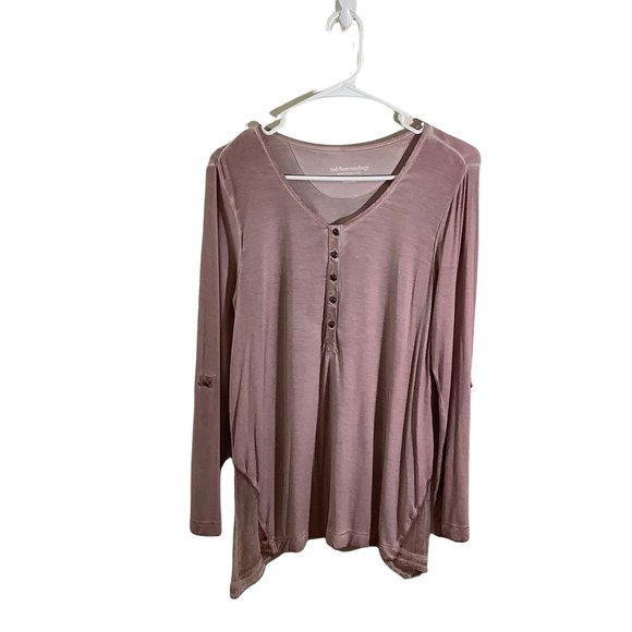 Soft Surroundings Tops - Soft Surroundings 🌵 Blush Long Sleeve Pull-over Silk Trim Size Petite Sm…